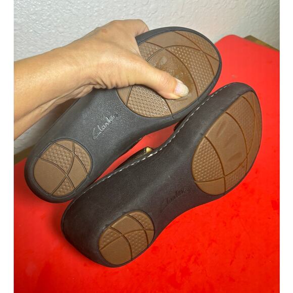 Clarks artisan unstructured womens wedge sandals golden size 9.5 M - Picture 3 of 6